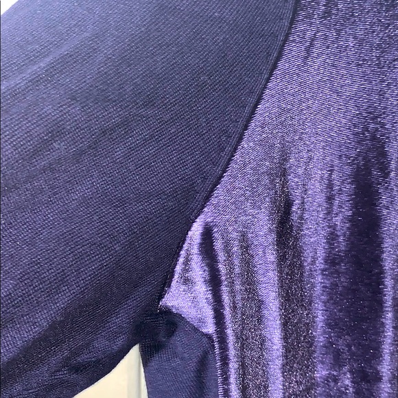 Lane Bryant Dark Purple Velvet Front Sweater - Picture 2 of 4